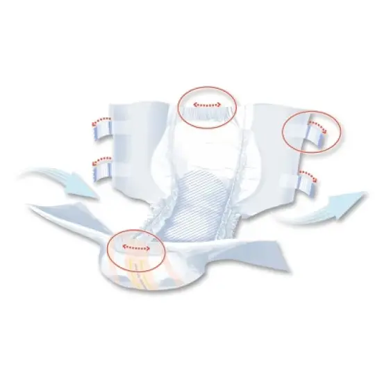 Seni Super Quatro Adult Incontinence Brief XL Heavy Absorbency Breathable / Overnight, S-XL08-BQ1, Severe image {5}