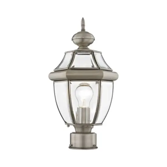 Livex Lighting Monterey 1 - Light Post Light in  Brushed Nickel image {1}