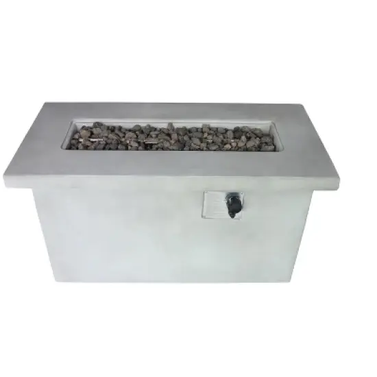 24" H Concrete Outdoor Fire Pit Table with Propane/Natural Gas Compatibility image {3}