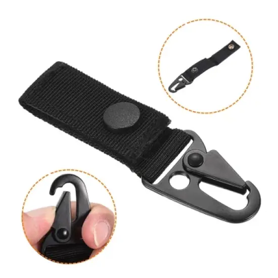 Unique Bargains Belt Keeper Key Ring Nylon Webbing Strap Hanging Gear Buckle with Snap for Outdoor Camping image {3}