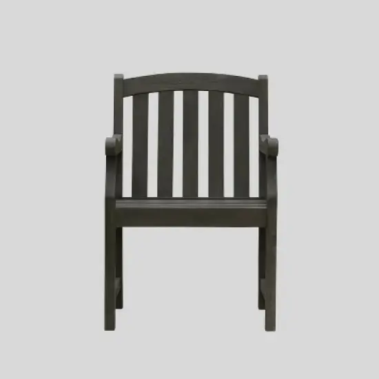 Vifah 5pc Renaissance Acacia Outdoor Patio Dining Set with Stripe Patterned Chairs Gray image {1}