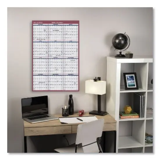 Vertical/Horizontal Wall Calendar, 24 x 36, White/Blue/Red Sheets, 12-Month (Jan to Dec): 2026 image {3}