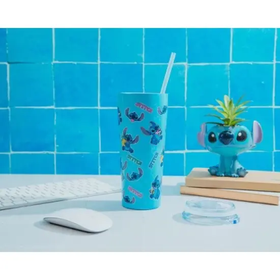 Silver Buffalo Disney Lilo & Stitch Snack Toss Double-Walled Stainless Steel Tumbler image {8}
