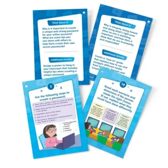 Hand2Mind Hands-On Digital Citizenship Intermediate TaskCards image {2}