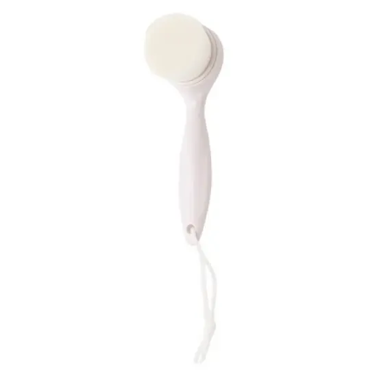Unique Bargains Soft ABS PBT Wool Facial Cleansing Brush with Long Handle 1 Pc image {7}