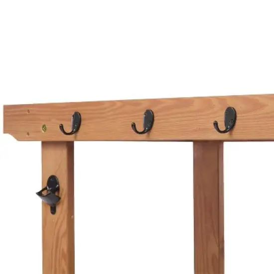 Whisen Wooden Garden Cart with Wheels & Metal Top image {9}