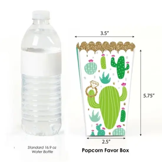 Big Dot of Happiness Final Fiesta - Last Fiesta Bachelorette Party Favor Popcorn Treat Boxes - Set of 12 image {1}