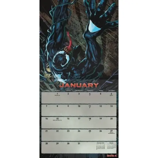 Trends International Inc. 2023-24 Wall Calendar 12"x12" Marvel Venom image {1}