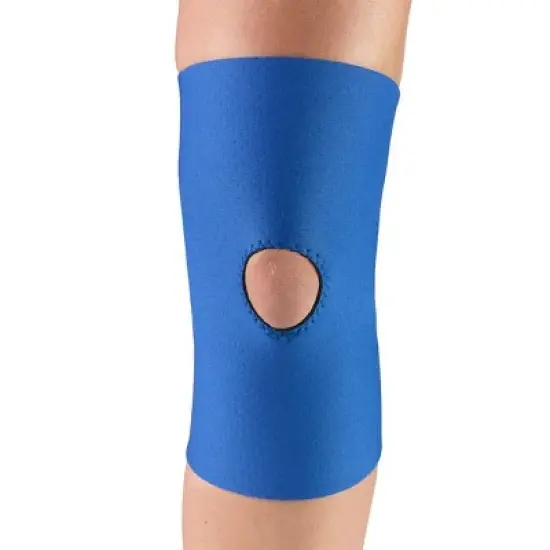 Sport Aid Neoprene Slip-On Knee Support Open Patella Large Blue image {2}
