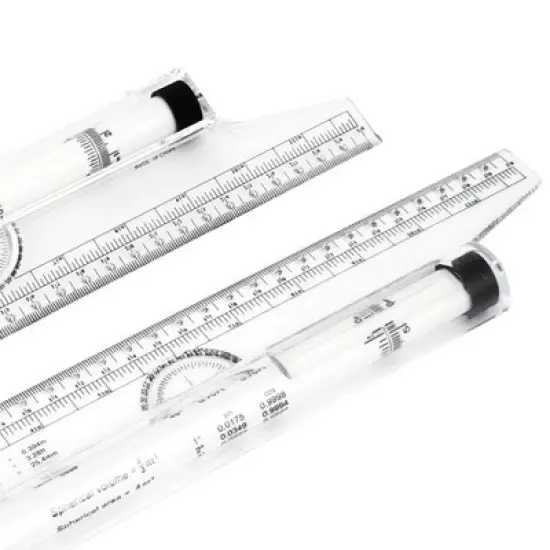 Unique Bargains Plastic Multifunctional Measuring Parallel Rolling Ruler 2 Pcs image {4}