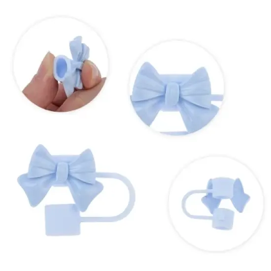Unique Bargains Bow Straw Cover Cap 4 Pcs image {2}