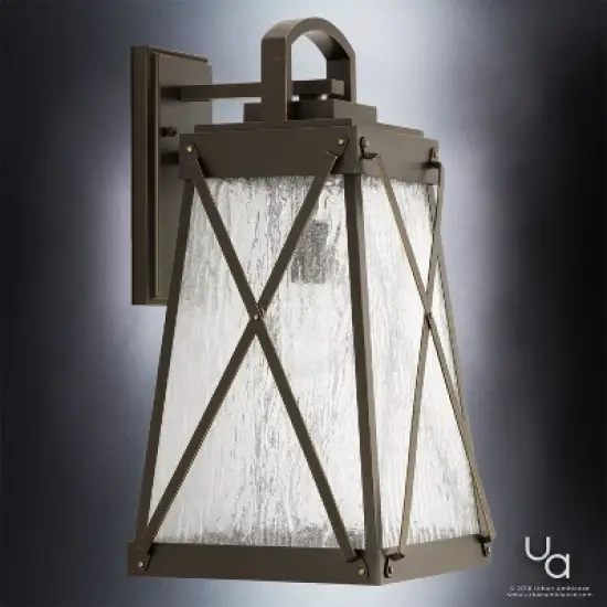 Urban Ambiance Luxury English Country Outdoor Wall Light,  19-1/4"H x 10-1/2"W,  Olde Bronze Finish, UHP1054 image {2}