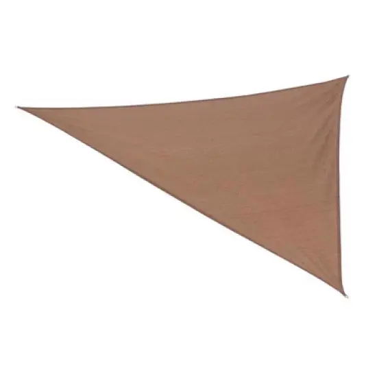Coolaroo Ready-To-Hang Polyethylene Shade Sail Triangle Shade Sail Canopy 10 ft. H X 10 ft. W X 10 f image {1}