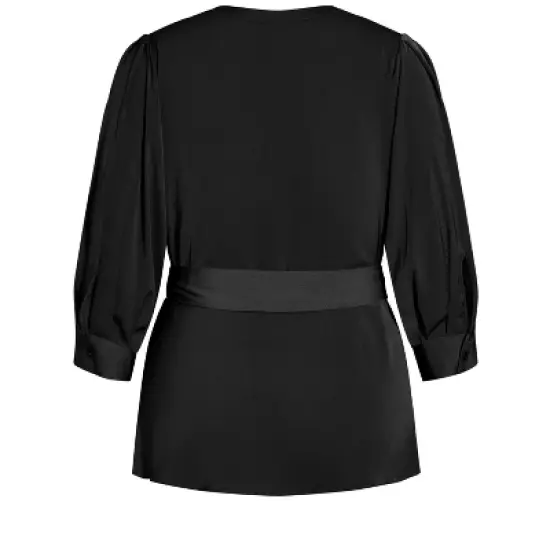 Women's Plus Size Sultry Top - black | CITY CHIC image {5}