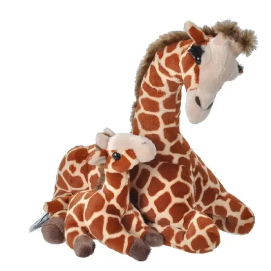 Wild Republic Mom & Baby Giraffe Stuffed Animal, 12 Inches image {1}