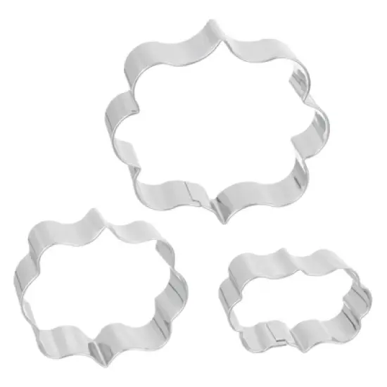 Unique Bargains Versatile Stainless Steel Durable Dishwasher Safe Cookie Cutter Set Silver Tone 3 Pcs image {5}