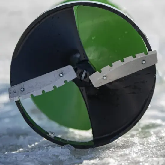 ION24508 Durable 10 inch Stainless Steel Replacement Threaded Blades with Bolts For Eskimo Winter Ice Fishing Auger Drill Attachment image {1}