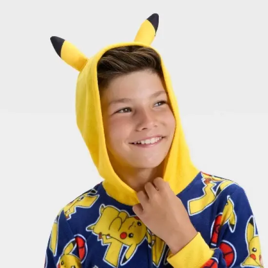 Boys' Pikachu Union Suit - Navy Blue image {2}