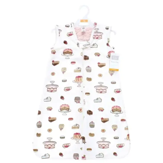 Hudson Baby Infant Girl Plush Faux Fur Sleeping Bag, Wearable Blanket, Sweet Bakery image {1}