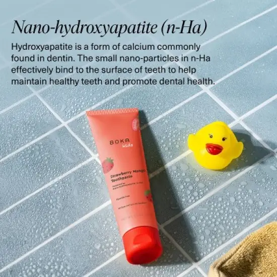 Boka Kids' Fluoride-Free Nano Hydroxyapatite Toothpaste - Strawberry Mango - 3.4oz image {4}