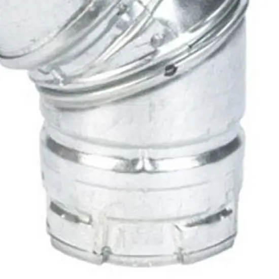 DuraVent PelletVent 6 Inches Stainless Steel 45 Degree Elbow Stove Pipe, Silver image {3}