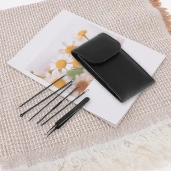 Unique Bargains Regular Pimple Extractor Tool Kit 1 Set image {5}