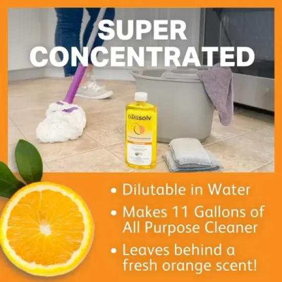 Citra Solv Concentrated Cleaner & Degreaser, Deodorizer, Home & Outdoor, Adhesive Remover, Natural Orange Oil image {4}