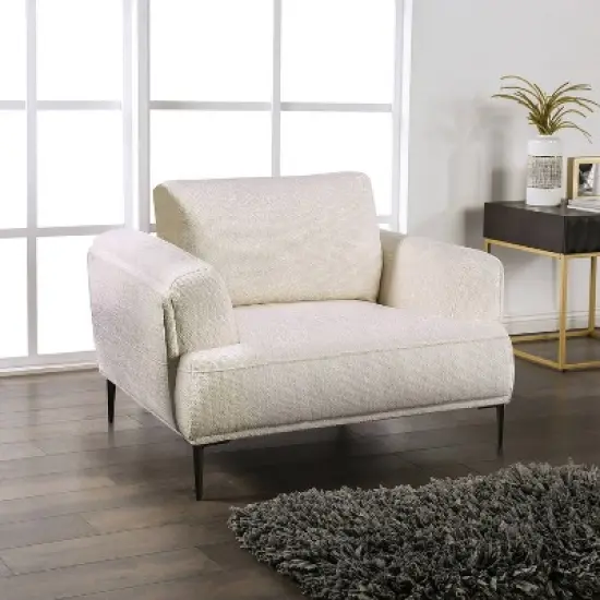 HOMES: Inside + Out Tubera Arm Chair Chenille T Seat Cushion Recliner with Extendable Back image {15}