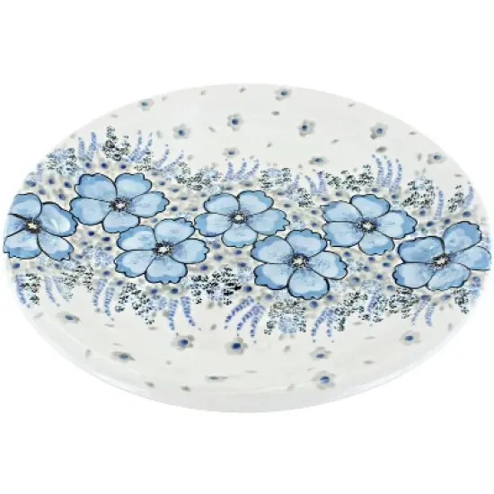 Blue Rose Polish Pottery Zaklady Dinner Plate image {10}