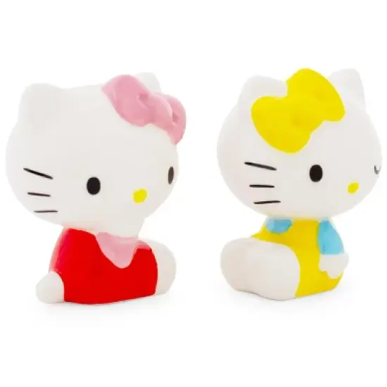Silver Buffalo Sanrio Hello Kitty and Mimmy Ceramic Salt and Pepper Shaker Set image {2}