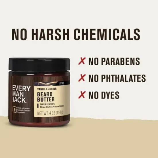 Every Man Jack Beard Butter - Vanilla + Cedar - 4oz image {7}