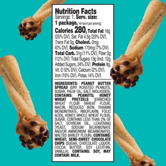 Lunchables Dunkables Pretzel with Peanut Butter and Chocolate Chips - 2oz image {4}