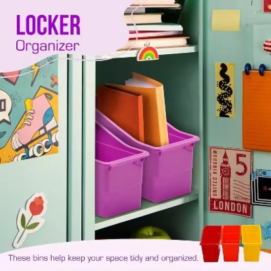 Plastic Storage File Bin, File Organizer, Classroom Organization Storage Basket, Desk with Storage, Desktop Organizer, 6 pcs Foldable Desk File Folder image {5}