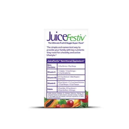 Natrol JuiceFestiv Pack Daily Fruit and Veggie Capsules to Support Balanced Nutrition - 120ct image {9}