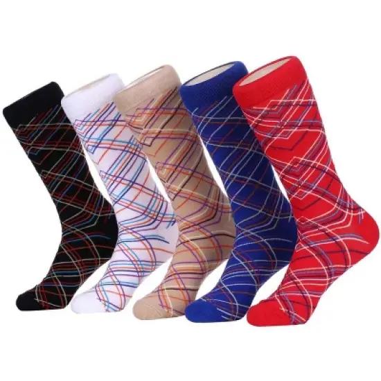 Mio Marino Men's Groovy Designer Dress Socks 5 Pack image {7}