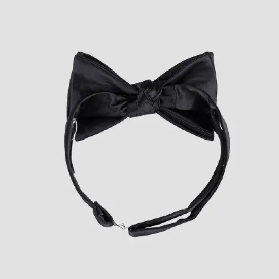 Men's Pre-Tied Satin Bow Tie - Goodfellow & Co&trade; Black One Size image {3}