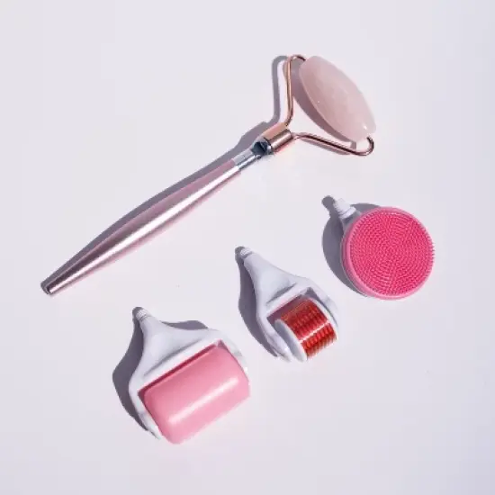 Beautimate 4-in-1 Facial Roller Set &ndash; Microneedle, Jade, Ice Roller, and Silicone Brush for Skincare, Toning, and Rejuvenation image {1}