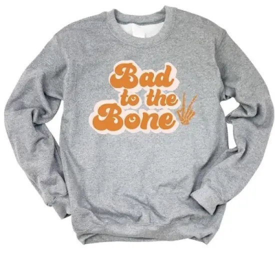 Simply Sage Market Women's Graphic Sweatshirt Bad To The Bone Hand image {2}