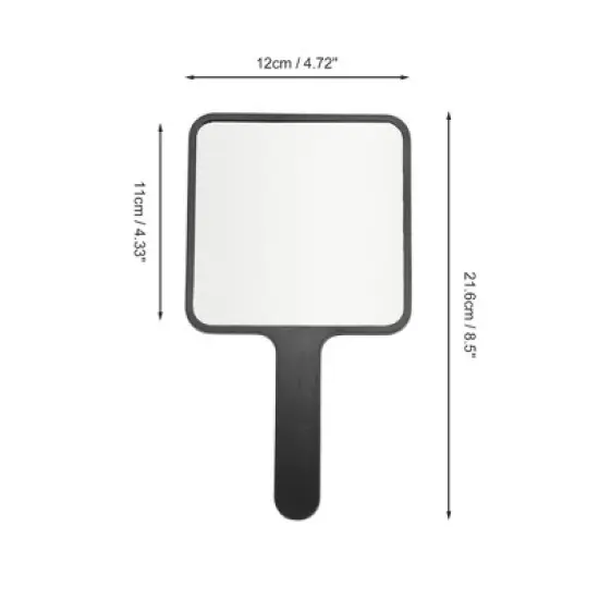 Unique Bargains Portable Square Handheld Mirror 1 Pc image {1}