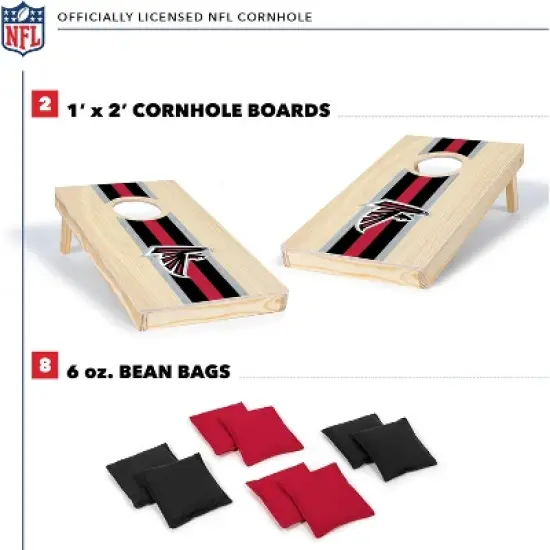 NFL Atlanta Falcons 1'x2' Wood Cornhole Set image {1}