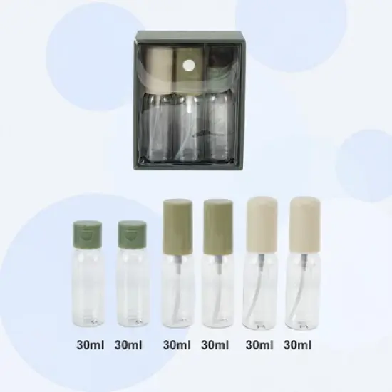 Unique Bargains Refillable Travel Container Set 8 Pcs image {1}