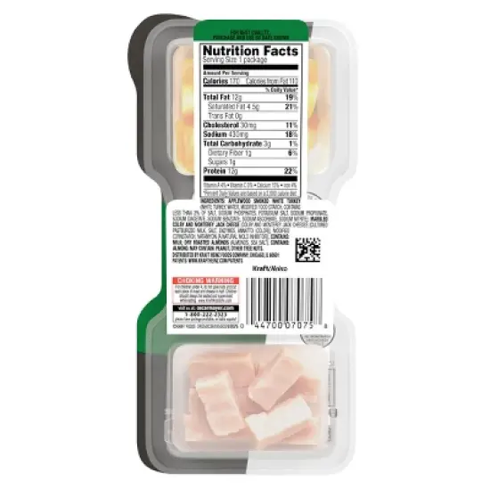 P3 Portable Protein Snack Pack with Turkey, Almonds & Colby Jack Cheese - 2oz image {7}