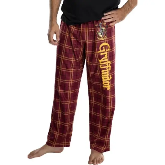 Harry Potter Adult Mens' House Crest Plaid Pajama Pants - All 4 Houses Gryffindor Ravenclaw Slytherin Hufflepuff image {8}