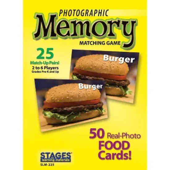 Stages Learning Materials Photographic Memory Matching Game, Food image {5}