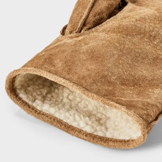 Men's Faux Shearling Suede Gloves - Goodfellow & Co&trade; Tan image {2}