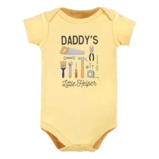 Hudson Baby Infant Boy Cotton Bodysuits, Construction Work image {2}