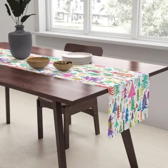 Ninola Design Christmas Trees Simply Modern Table Runner - Deny Designs image {1}