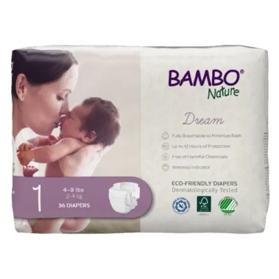 Bambo Nature Dream Disposable Diapers, Eco-Friendly, Size 1 image {5}