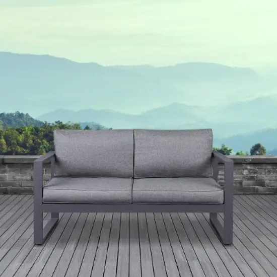 Baltic Patio Patio Loveseat Gray - Real Flame image {1}