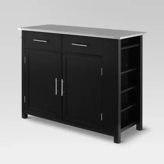 Full Savannah Stainless Steel Top Kitchen Island Cart - Crosley image {11}